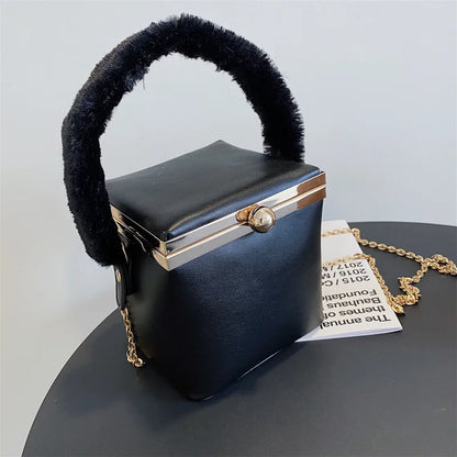 Mini Box Tote bag 2021 Fashion New High Quality PU Leather Women's Designer Handbag Contrast color Chain Shoulder Messenger Bag