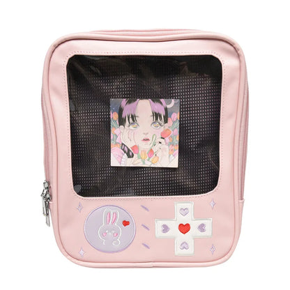 Mochila transparente con diseño creativo de juego 2022 para niñas, mochila japonesa con malla interior, mochila pequeña para mujeres, mochilas escolares para niñas