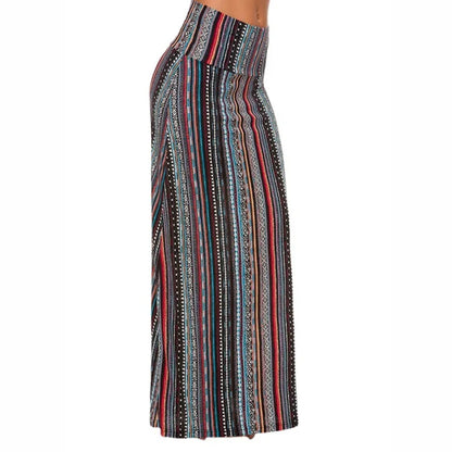 Faldas de cintura alta informales de verano para mujer, faldas largas bohemias a la moda, ropa de mujer, faldas vintage, ropa maxi para mujer