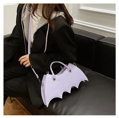 Sac à bandoulière de style punk pour femme, sac à bandoulière, sacs à main et sacs à main, sac de chauve-souris drôle pour femme, sac de créateur, sac fourre-tout en cuir PU