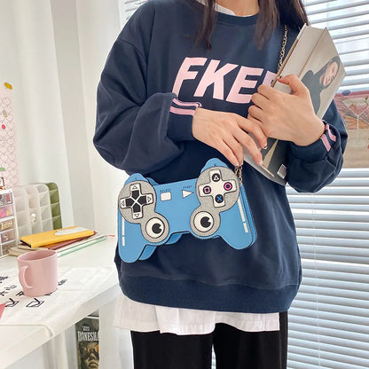 Bolso bandolera de PU con máquina de juegos divertida y personalidad creativa para mujer, bonito bolso de hombro con cadena pequeña, bolso cruzado para mujer