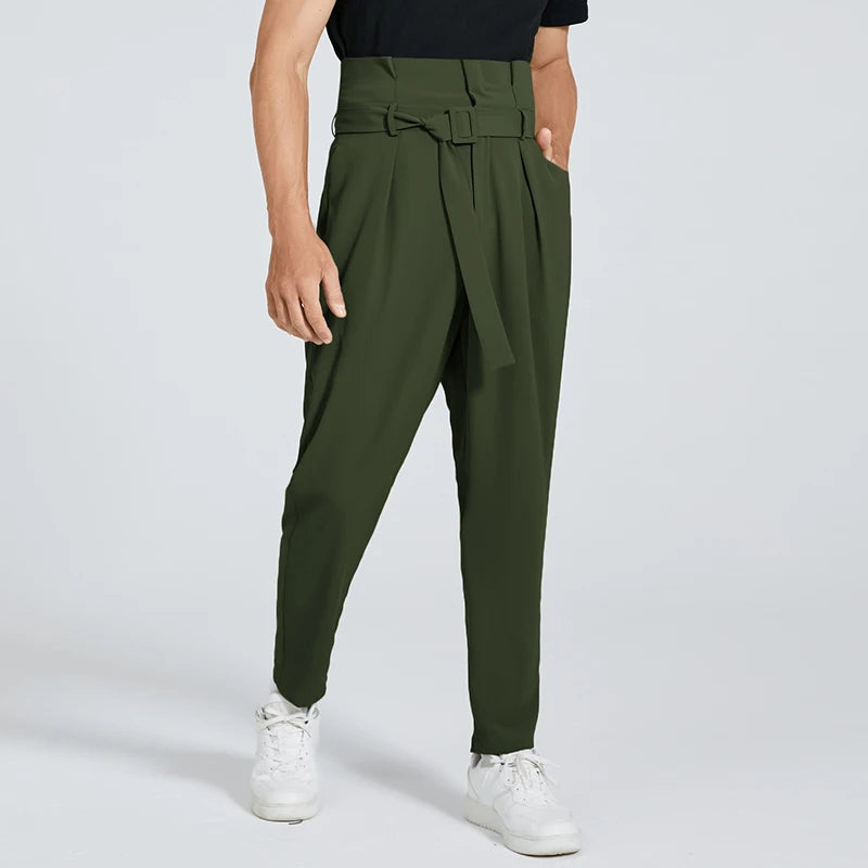 Pantalons à la mode pour hommes, nouveaux pantalons solides et bien ajustés, pantalons décontractés à lacets avec poche, pantalons longs cargo S-5XL INCERUN 2024