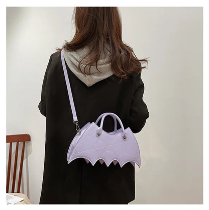 Sac à bandoulière de style punk pour femme, sac à bandoulière, sacs à main et sacs à main, sac de chauve-souris drôle pour femme, sac de créateur, sac fourre-tout en cuir PU