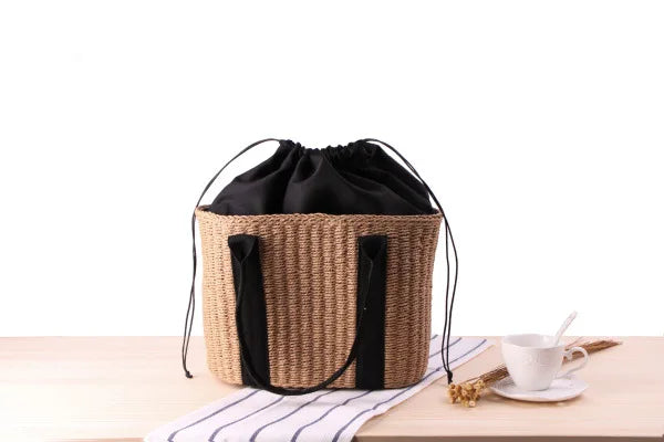 Bolsos de mano informales de ratán para mujer, bolsos de hombro tejidos de mimbre, bolso de paja para playa de verano, bolso de mano de gran capacidad para mujer, bolsos grandes Bali 2021