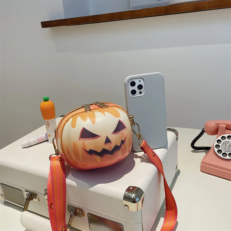 Sac à bandoulière petit citrouille drôle d'Halloween Nouveau 2021 Personnalisé Créatif Large Ceinture D'épaule Mignon Sac À Bandoulière Pour Femmes