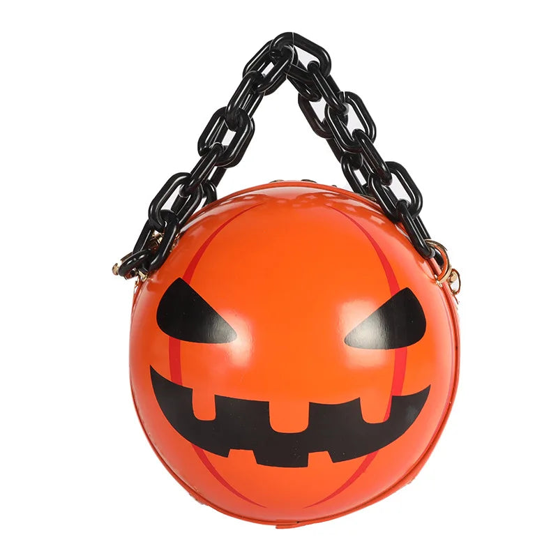 Cute Holloween Lantern Style Women Shoulder Bags Hit Color Fashion Style Ladies Chain Crossbody Bags