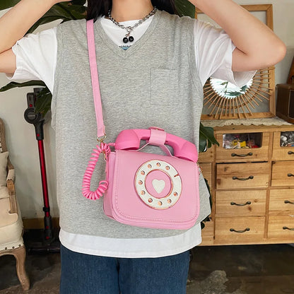 Bolso de hombro de piel sintética con forma de teléfono para mujer, estilo elegante, informal, para ir de compras, para la calle, para la escuela