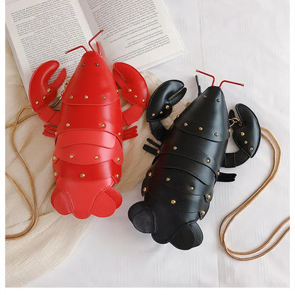 Lobster Shoulder Bag Brand Design Mini Women Handbag 3d Cartoon Animal Shape Crossbody Bags Fashion Chains Messenger Bag