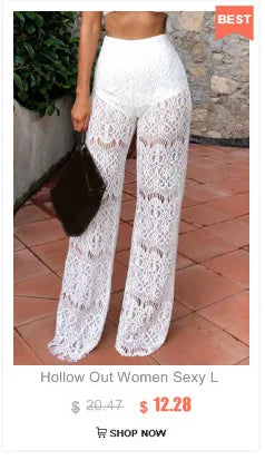 Fishnet Sexy Tunic Pants Women Long Bottoms Mesh Hollow Out Transparent Beach Club Party Crystal Rhinestones Diamonds Trousers