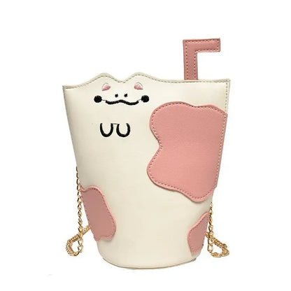 Ugly And Cute Small Shoulder Bag For Girls Women Mini Chain Bag Cow printing Crossbody Bag Phone Bag