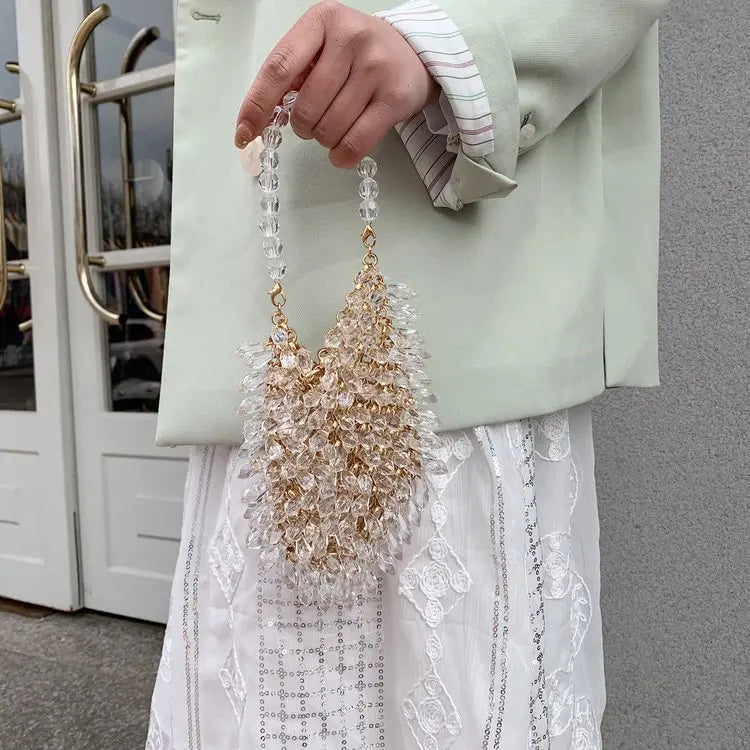 Beaded Handbag Sweet Bride's Handbag Fashion Dinner Bag Banquet Bag Cheongsam Bag Dress Bag Women's Shoulder Bag Bag