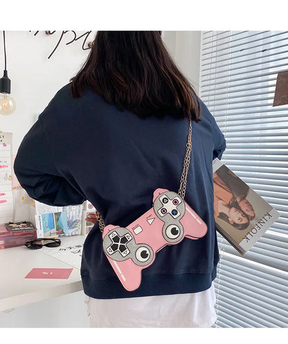 Bolso bandolera de PU con máquina de juegos divertida y personalidad creativa para mujer, bonito bolso de hombro con cadena pequeña, bolso cruzado para mujer