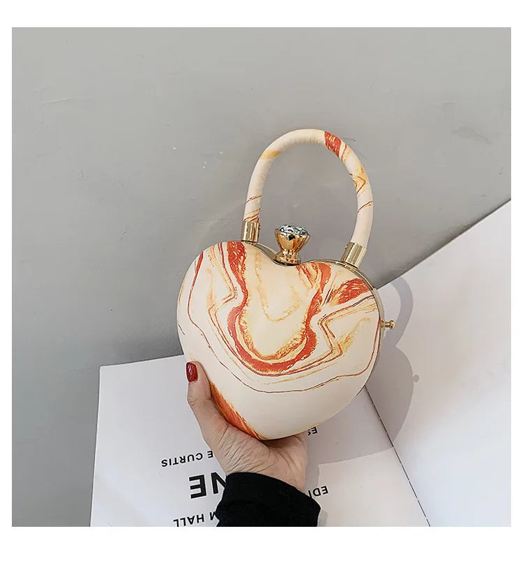 Bolsos y carteras para mujer, bolso de hombro con forma de corazón de amor blanco, bolso cruzado con cadena para mujer, bolso de mano y cartera para mujer