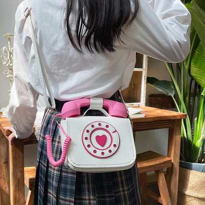 Bolso de hombro de piel sintética con forma de teléfono para mujer, estilo elegante, informal, para ir de compras, para la calle, para la escuela