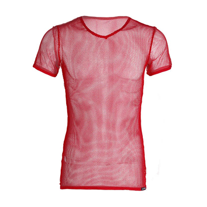 2022 Fashion Men Mesh T Shirt See Through Short Sleeve Slim Party Nightclub Wear Sexy T-shirts Top Thin Breathable Camiseta