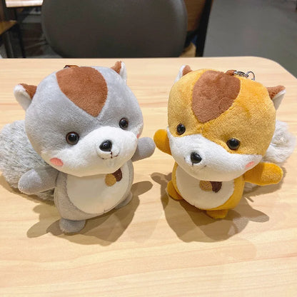 Plush Squirrel Bag Accessories Keychain Handbag Backpack Pendant Charms Cute Key Chain Couple Phone Charm Bag Ornament Girl Gift