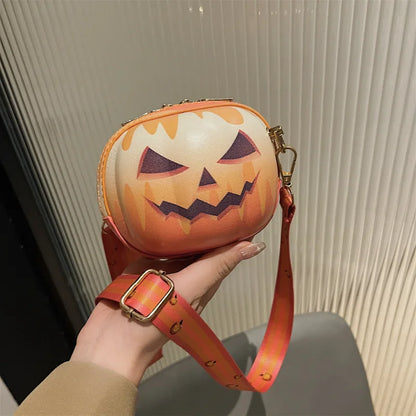 Sac à bandoulière petit citrouille drôle d'Halloween Nouveau 2021 Personnalisé Créatif Large Ceinture D'épaule Mignon Sac À Bandoulière Pour Femmes