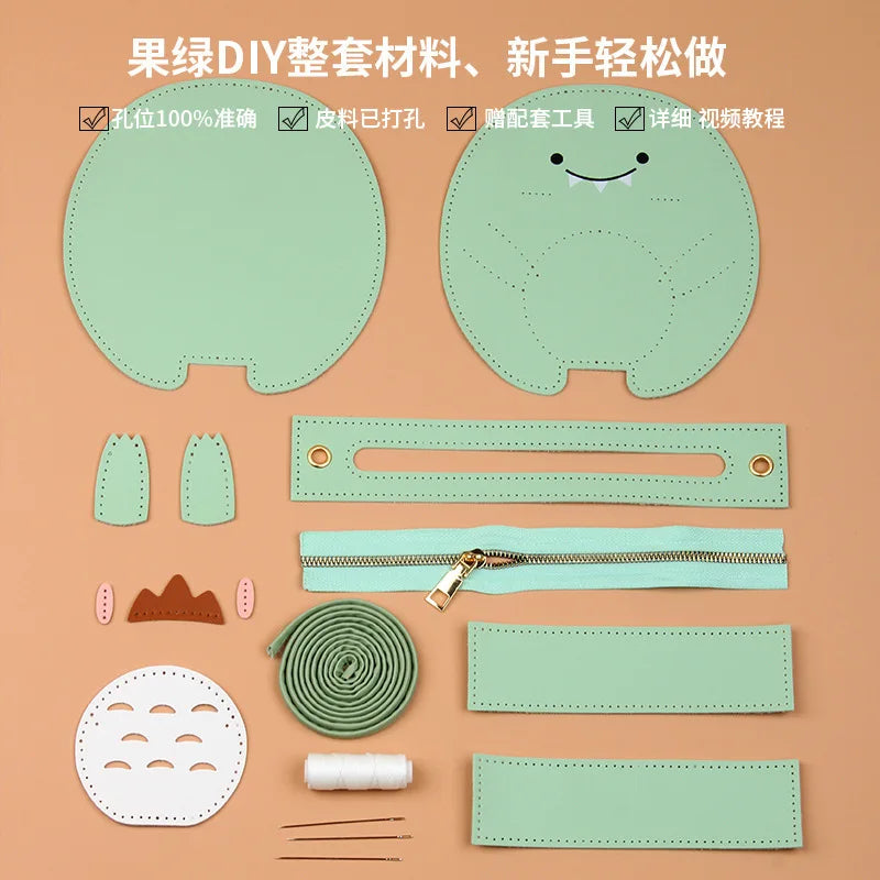 DIY Bag Cute Dinosaur Baby PU Material Set For Phone Bag Handbag DIY Handmade