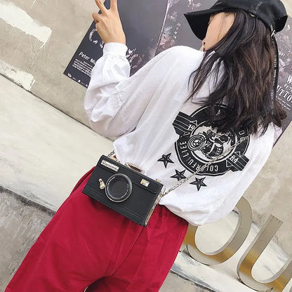 Personalized Design Fashion Camera Shape Clutch Nubuck Shoulder Bag Ladies Casual Mini Messenger Bag Purse