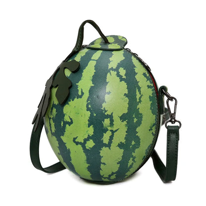 Nouveau sac à bandoulière pour femme en forme de pastèque, joli sac messager à bandoulière avec chaîne en forme de fruit mignon