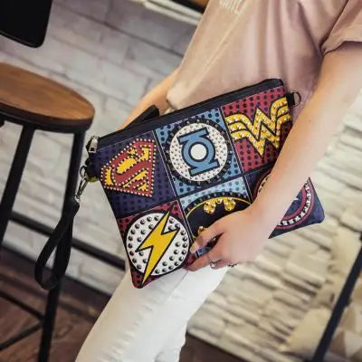 Fashion Pu leather embroidery flamingo shape casual chain purse ladies shoulder bag handbag women's crossbody mini messenger bag