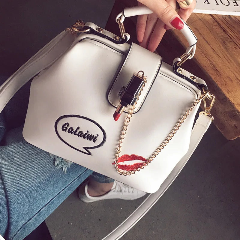 Harajuku Designer Animal Print Box Bag Pig Bags Wide Shoulder Strap Shoulder Messenger Bag Casual Party Clutch Bolso femenino