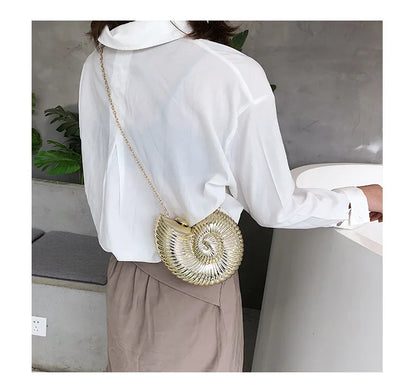 Style Bags Women Cute Shoulder Bag Conch Shape Chain Crossbody Bag Acrylic Shell Phone Bags Handbag Purse For Women