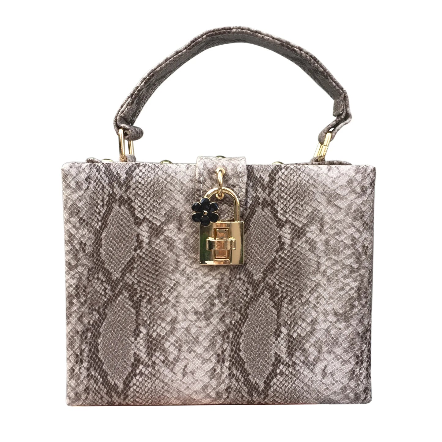 Sac à main tendance pour femme, petit sac à bandoulière en peau de serpent, sac à main tendance en similicuir PU grainé, sac décontracté toutes saisons