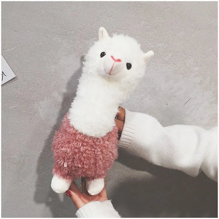 Funny Cartoon Plush Alpaca Animal Shape Bag Creative Spoof Fashion Shoulder Bag Women's Messenger Bag Girls Cute Flap Bag