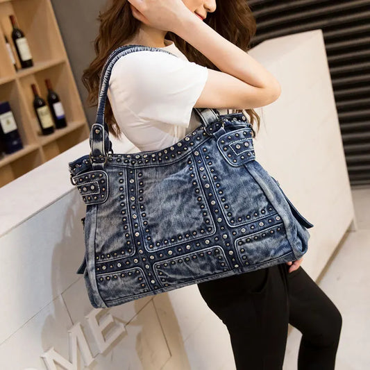 Sac en jean vintage pour femme, sac à bandoulière, sac à main pour fille, sac à bandoulière, sac messager