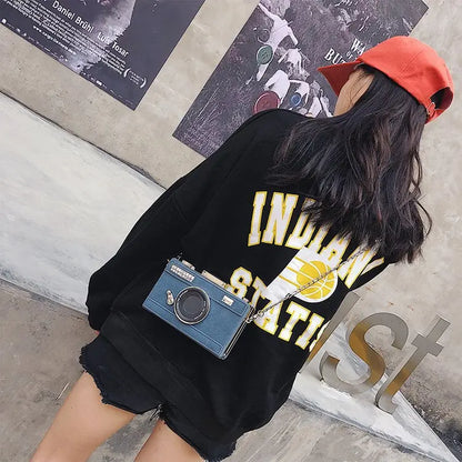 Personalized Design Fashion Camera Shape Clutch Nubuck Shoulder Bag Ladies Casual Mini Messenger Bag Purse