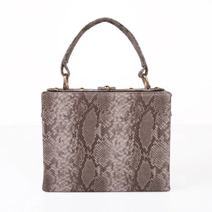 Sac à main tendance pour femme, petit sac à bandoulière en peau de serpent, sac à main tendance en similicuir PU grainé, sac décontracté toutes saisons