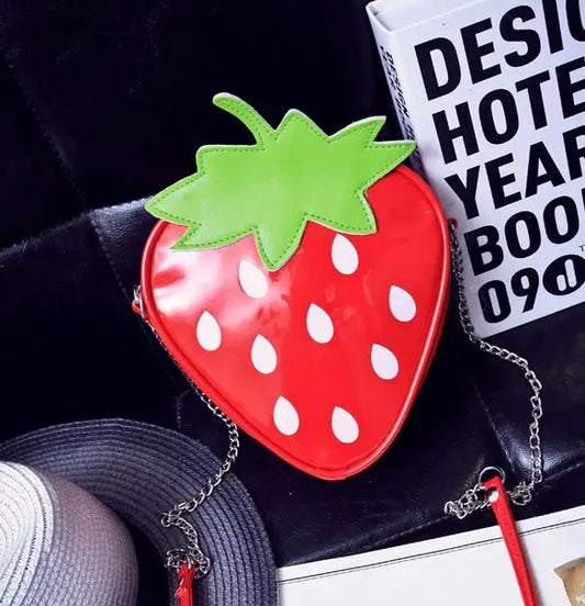 Fruit Bag New Street Fashion Designer Cool Funny Unique Cute Fruit Day Clutch Wallet Purse Girls' Mini Chain Bag Shoulder Bag