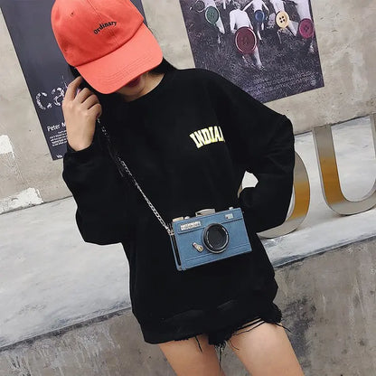 Personalized Design Fashion Camera Shape Clutch Nubuck Shoulder Bag Ladies Casual Mini Messenger Bag Purse