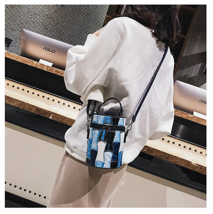 Bolso de cubo para mujer, de alta calidad, de piel sintética, con cadena, bolso de hombro con remaches de diseñador, bolso para teléfono móvil para mujer