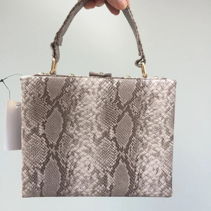 Sac à main tendance pour femme, petit sac à bandoulière en peau de serpent, sac à main tendance en similicuir PU grainé, sac décontracté toutes saisons