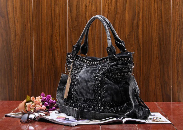 Bolso de mezclilla de diseño vintage para mujer, bolso de hombro para jeans, bolso de mano para niñas, bolso cruzado, bolsos de mensajero para mujer