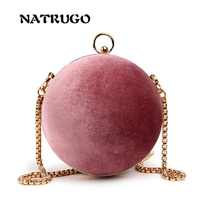 Women Embroidery Flamingo Evening Bags Luxury Round Shaped Female Wedding Dinner Bags Shoulder Bags Clutch Purse