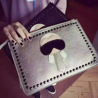 Women Embroidery Flamingo Evening Bags Luxury Round Shaped Female Wedding Dinner Bags Shoulder Bags Clutch Purse