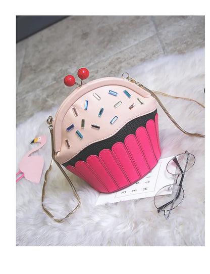 Fashion cakes modeling diamond party casual purse ladies chain shoulder bag handbag crossbody mini messenger bag flap