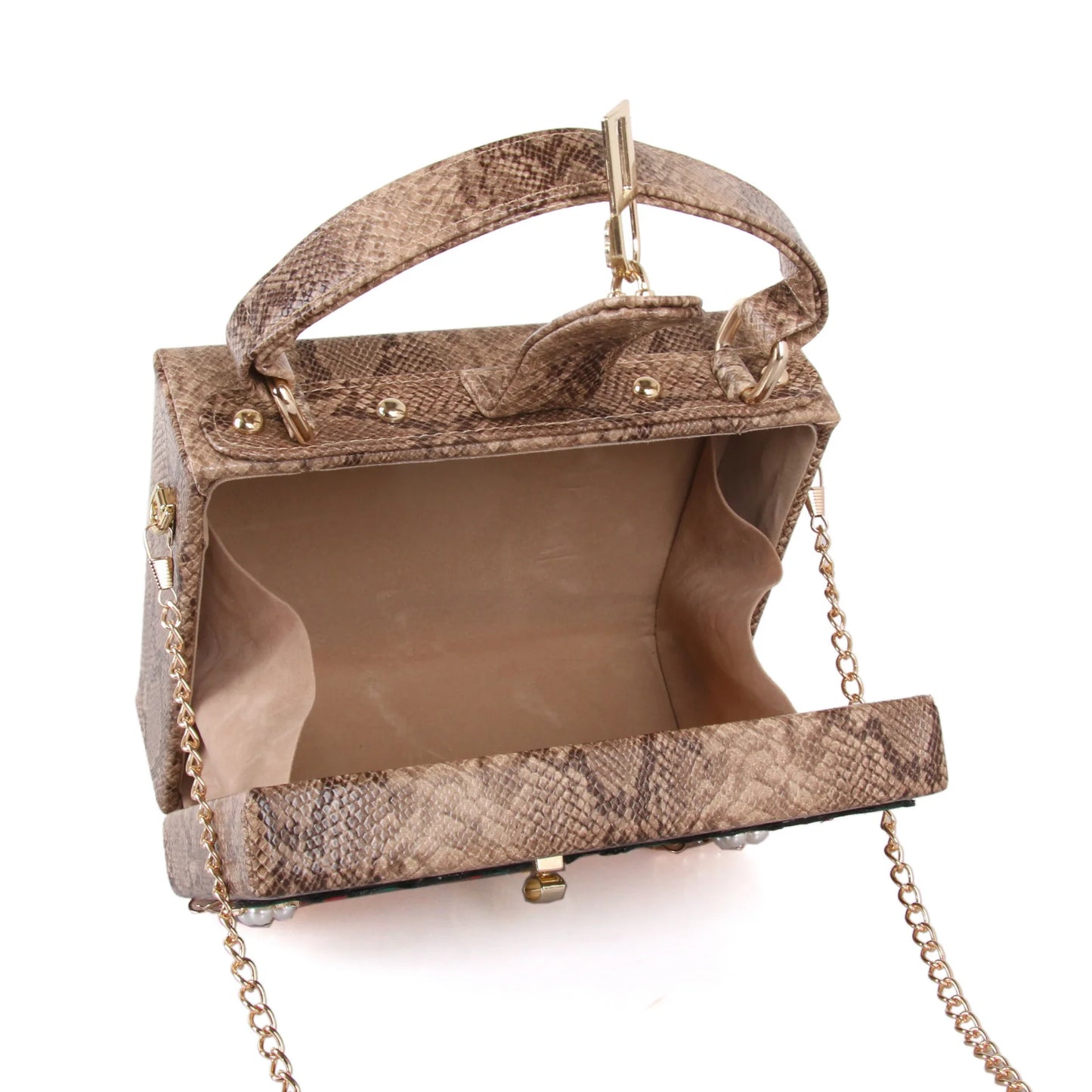 Sac à main tendance pour femme, petit sac à bandoulière en peau de serpent, sac à main tendance en similicuir PU grainé, sac décontracté toutes saisons