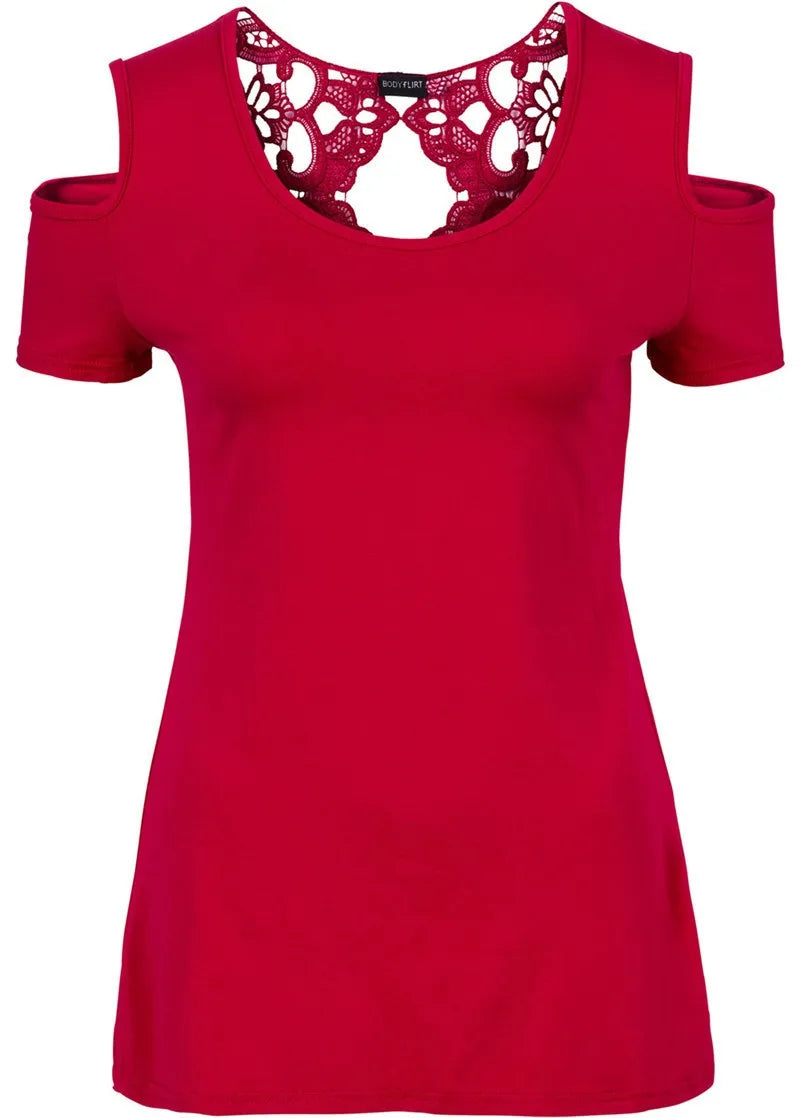 Blusa de moda para mujer, camisa de verano, blusas sexis de encaje para mujer, remeras, remeras, blusas casuales ahuecadas para mujer, ropa Harajuku para mujer, ropa femenina