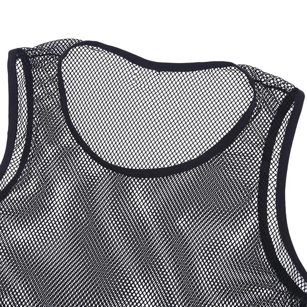 YiZYiF Men See-through Mesh Fitness Tshirt Fishnet Muscle Tops  Sleeveless T-Shirt Vest  S-L