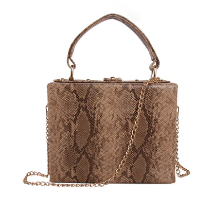 Sac à main tendance pour femme, petit sac à bandoulière en peau de serpent, sac à main tendance en similicuir PU grainé, sac décontracté toutes saisons