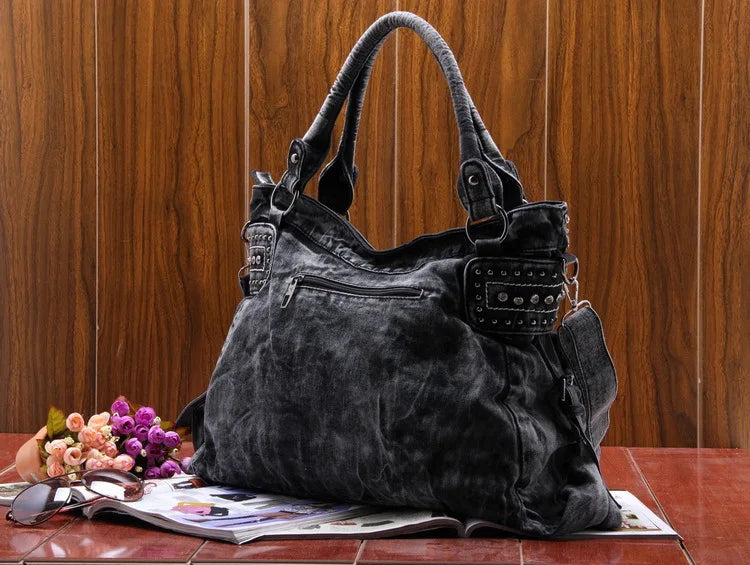 Bolso de mezclilla de diseño vintage para mujer, bolso de hombro para jeans, bolso de mano para niñas, bolso cruzado, bolsos de mensajero para mujer