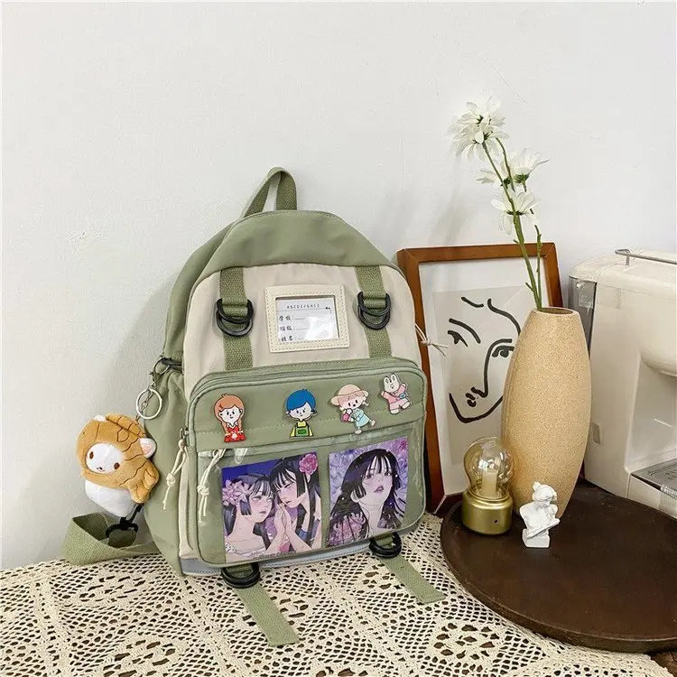 Mochila japonesa estilo Harajuku para niñas, de nailon, para la escuela, para estudiantes de secundaria, JK, Itabag, Ita