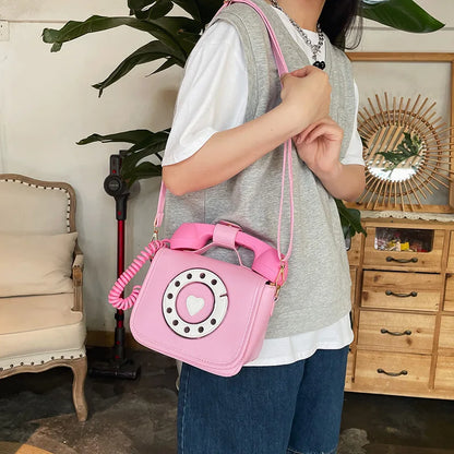 Bolso de hombro de piel sintética con forma de teléfono para mujer, estilo elegante, informal, para ir de compras, para la calle, para la escuela