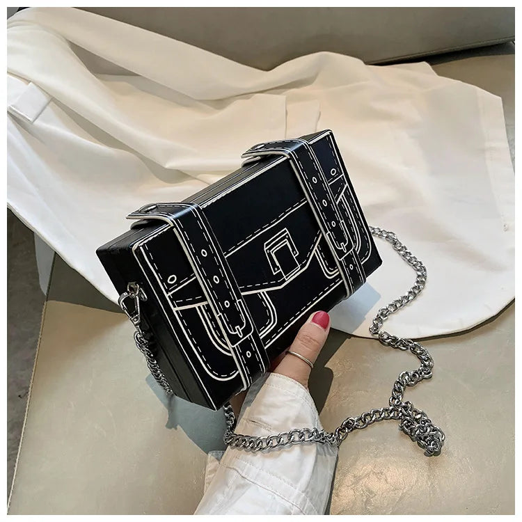 Cute Handbag For Women Printing Box Shape Shoulder Bag Ladies Square  Crossbody Small Bag