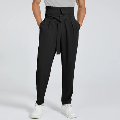 Pantalons à la mode pour hommes, nouveaux pantalons solides et bien ajustés, pantalons décontractés à lacets avec poche, pantalons longs cargo S-5XL INCERUN 2024