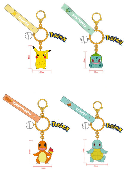 Figurines originales Pokémon Pikachu, porte-clés de dessin animé, pendentif, décorations d'anime Pokémon, modèle de jouets, poupées, cadeau d'anniversaire pour enfant